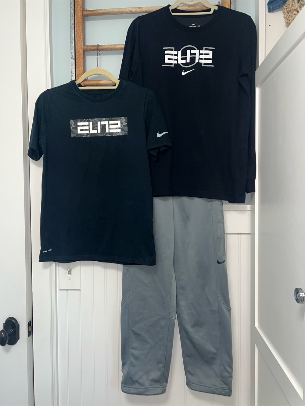 Boys Nike Elite 3 piece lot size L & XL pants long sleeve shirt and short sleeve